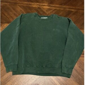 Vintage Levis Crewneck Sweatshirt Large Green Made in USA Embroidered Pullover